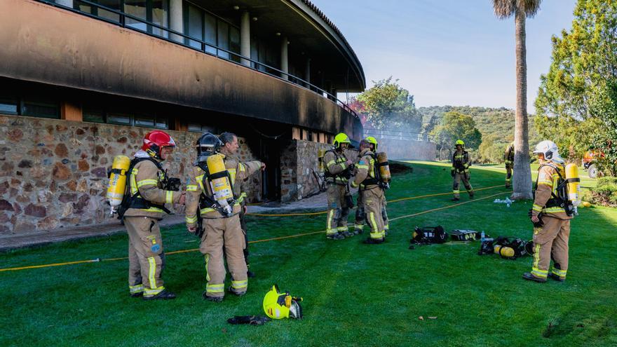 Un año del incendio en el club de golf de Cáceres: una batería originó el fuego