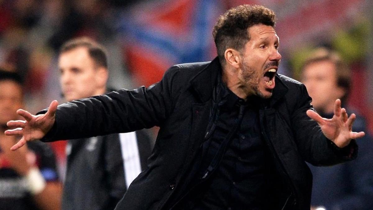 El 'Cholo' Simeone, celebra uno de sus últimos triunfos.