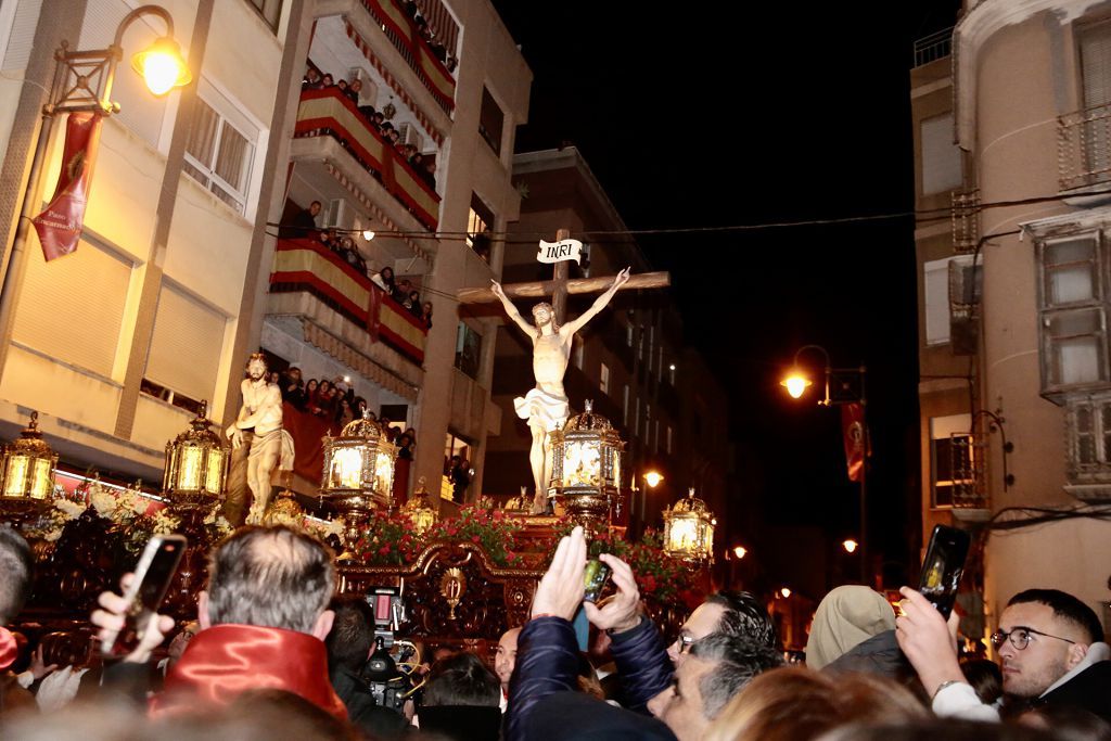 Imágenes del encuentro de las tres imágenes de la Archicofradía del Cristo de la Sangre de Lorca