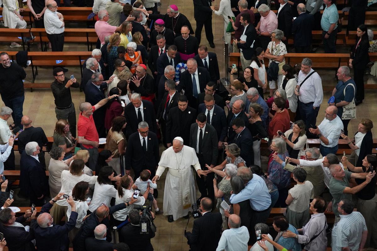 Les imatges de l'acte cloenda de la visita del Papa a la Sagrada Família
