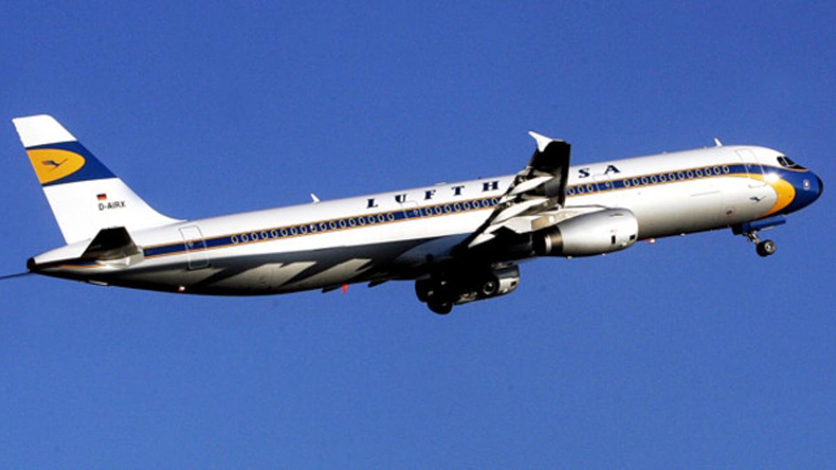 El airbus A 321 &quot;Weimar&quot; de la aerolínea Lufthansa