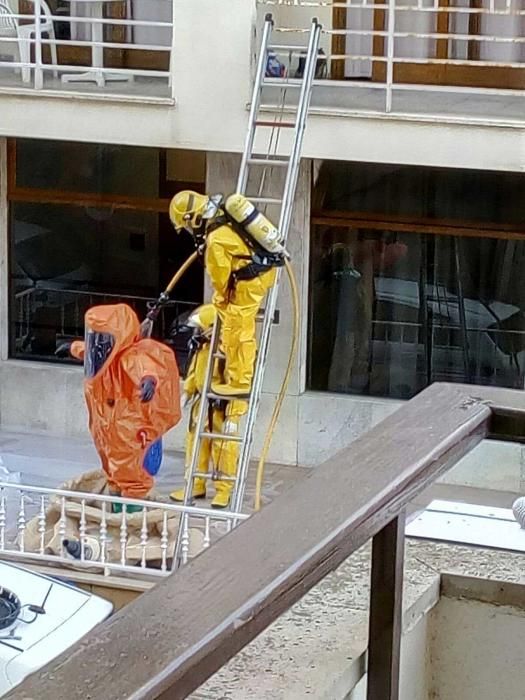 Un hombre se suicida en Palma provocando una nube tóxica que afecta a tres policías