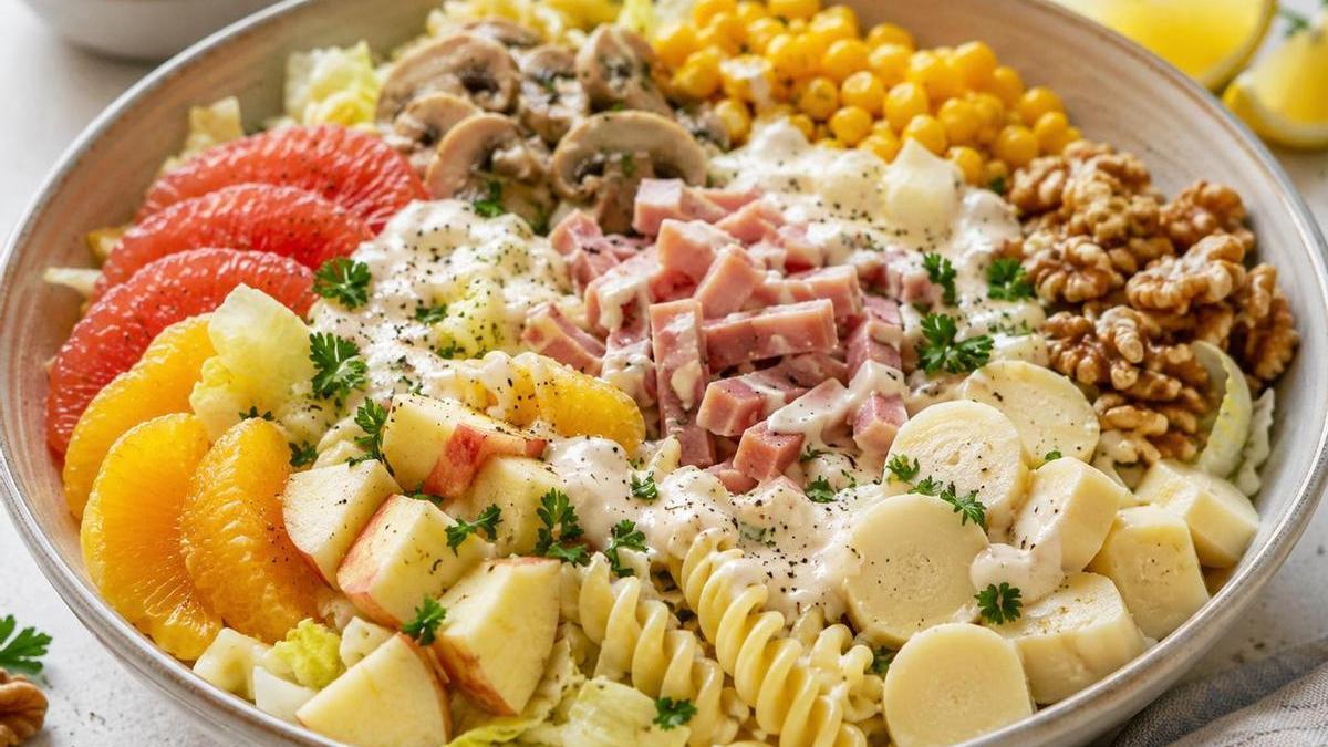 Una refrescante ensalada tropical con un aliño especial