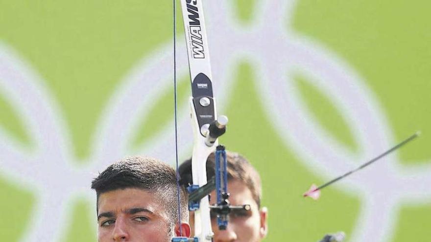 Alvariño, durante su concurso en la competición por equipos, en el Sambódromo de Río.