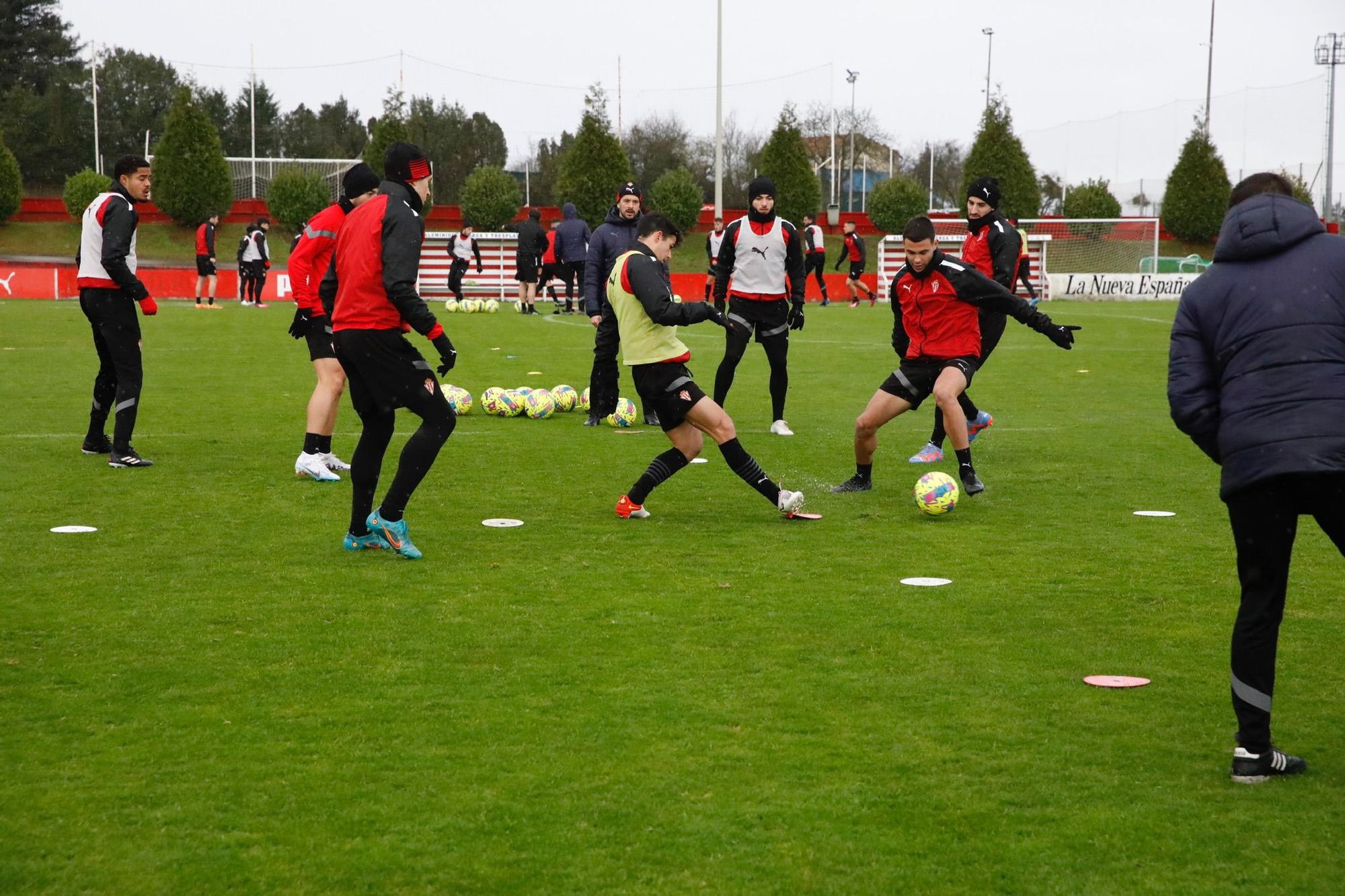 En imágenes: Entrenamiento del Sporting en Mareo