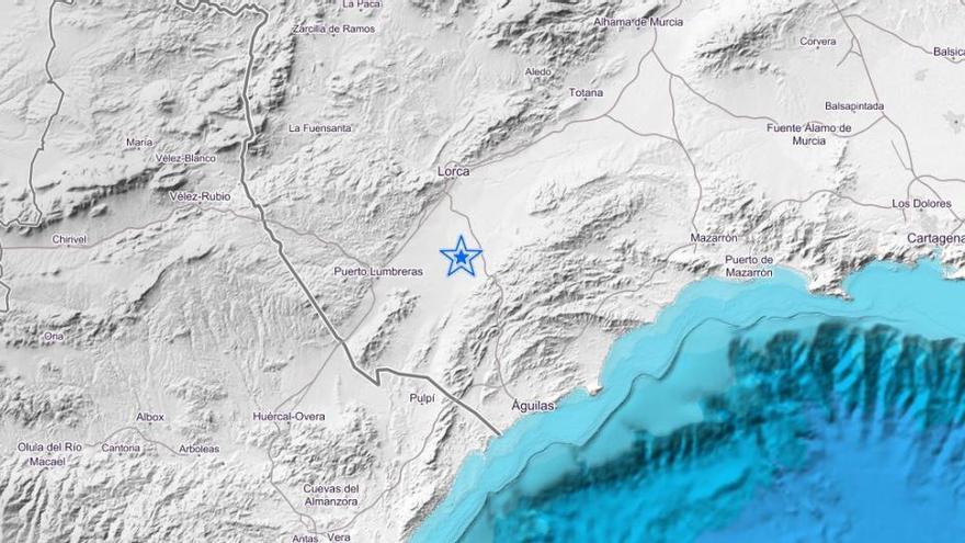 Un terremoto de 2,7 grados se siente en Lorca esta mañana