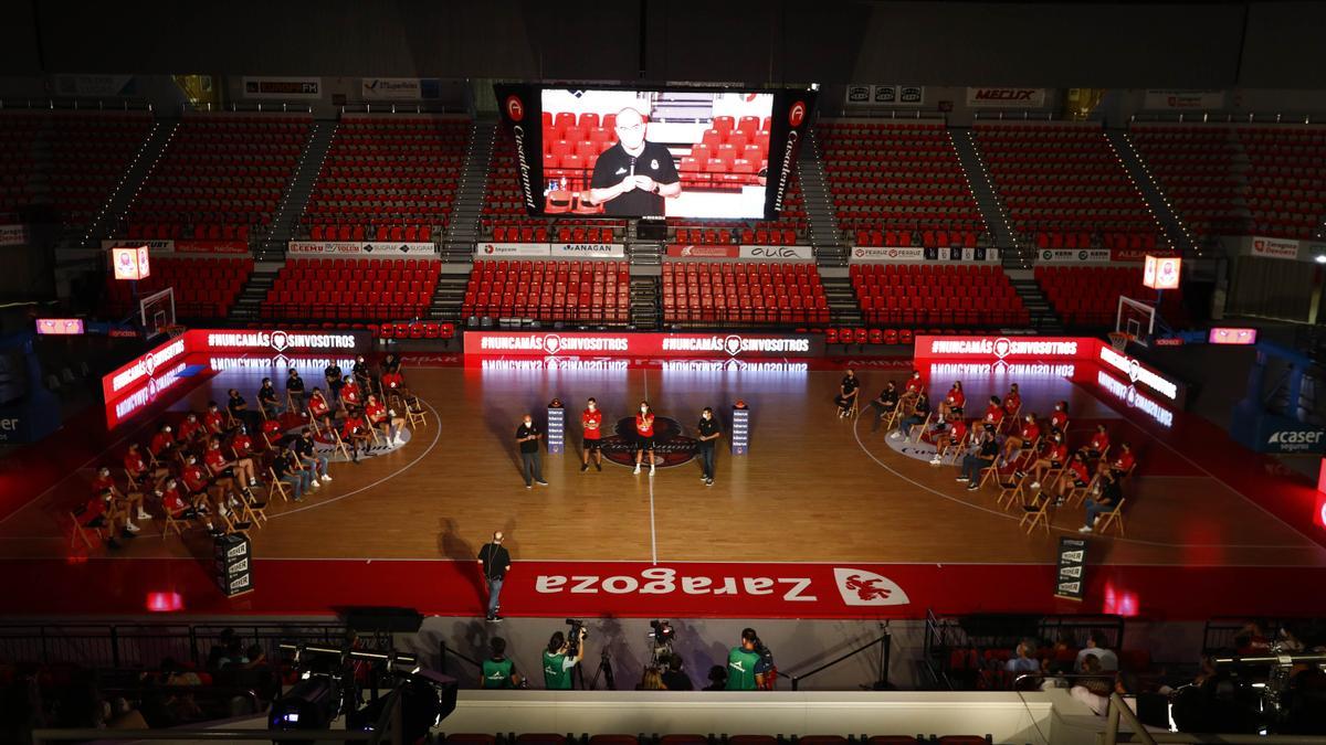 Imagen de la presentación de los equipos del Casademont Zaragoza.