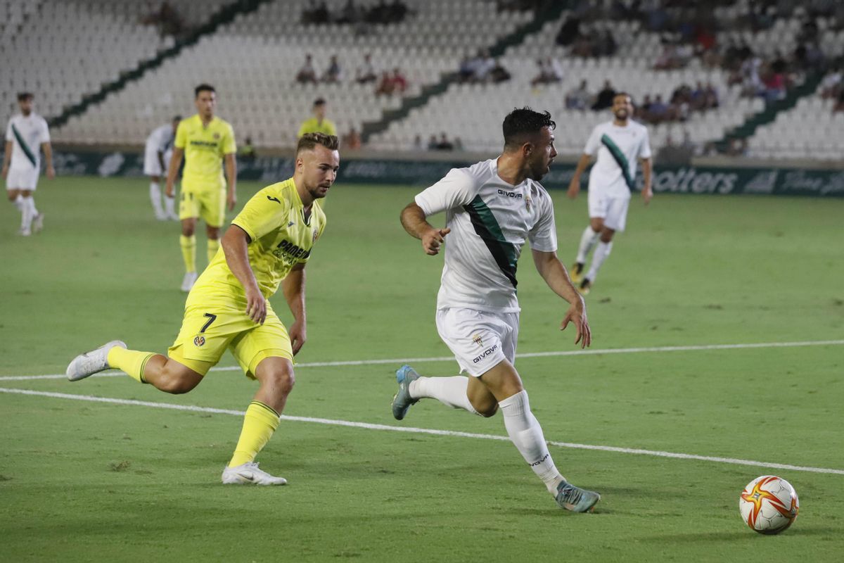 Carlos Puga, en el partido ante el Villarreal B en El Arcángel.