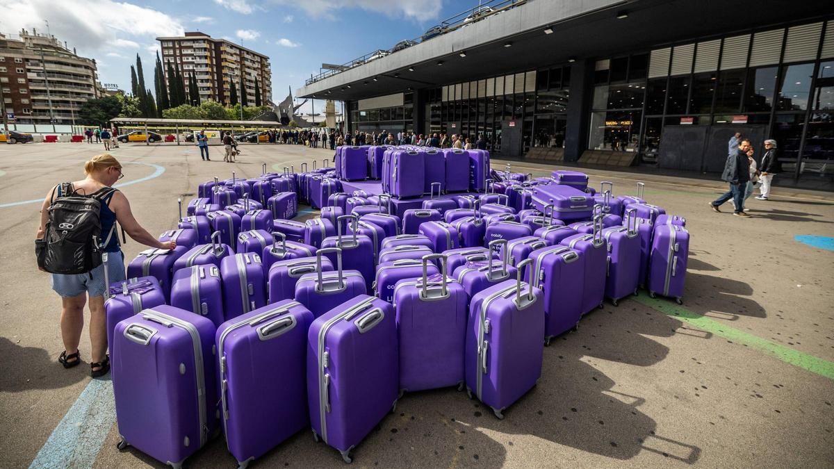 Cabify protesta por las condiciones de trabajo de las VTC en Barcelona