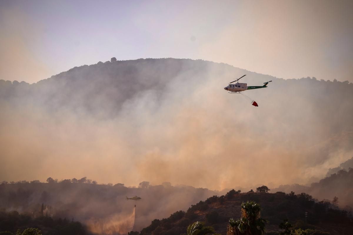 Incendio forestal junto al Castillo de la Albaida