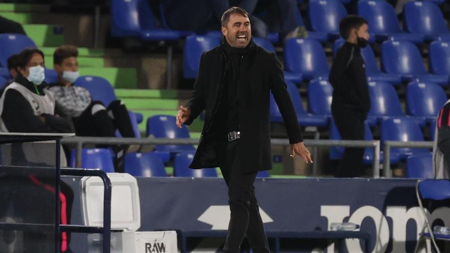 Coudet, en el Coliseum durante el partido del Celta contra el Getafe.