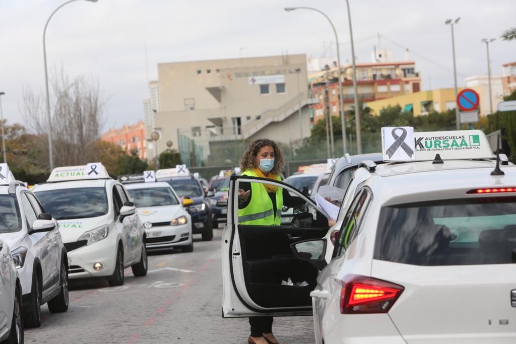 Protesta de las autoescuelas