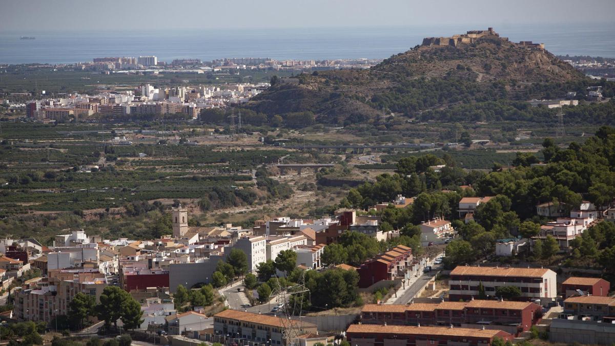 Vista de varios núcleos urbanos de la comarca.