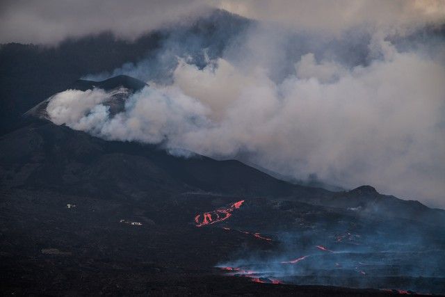 Volcán de La Palma, plataneras y zona de exclusión