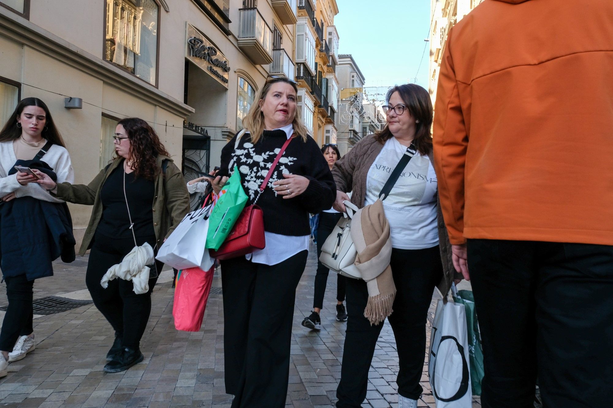 Primer día de las rebajas de enero en el Centro de Málaga
