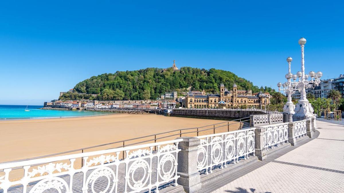 Paseo marítimo de La Concha en San Sebastián.