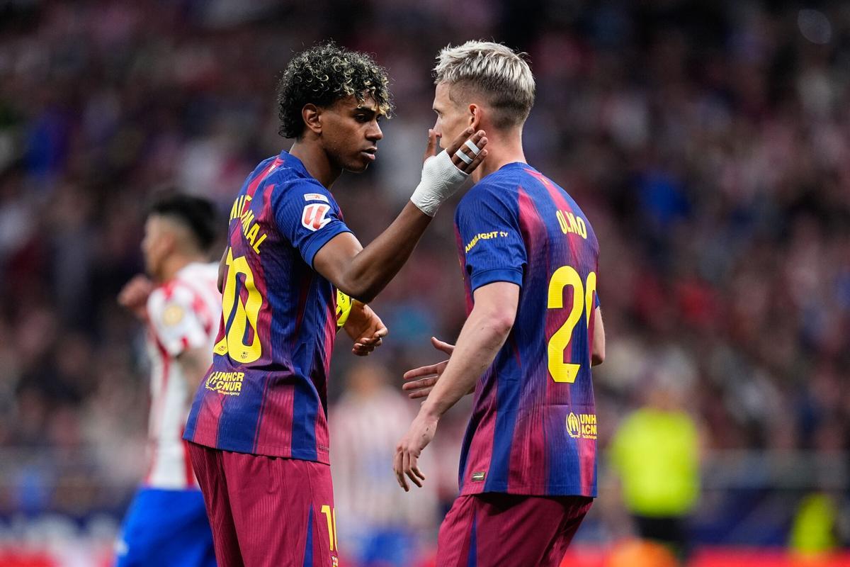 Lamine Yamal y Dani Olmo son dos de las armas de que dispne el Barça para vencer al Atlético de Madrid