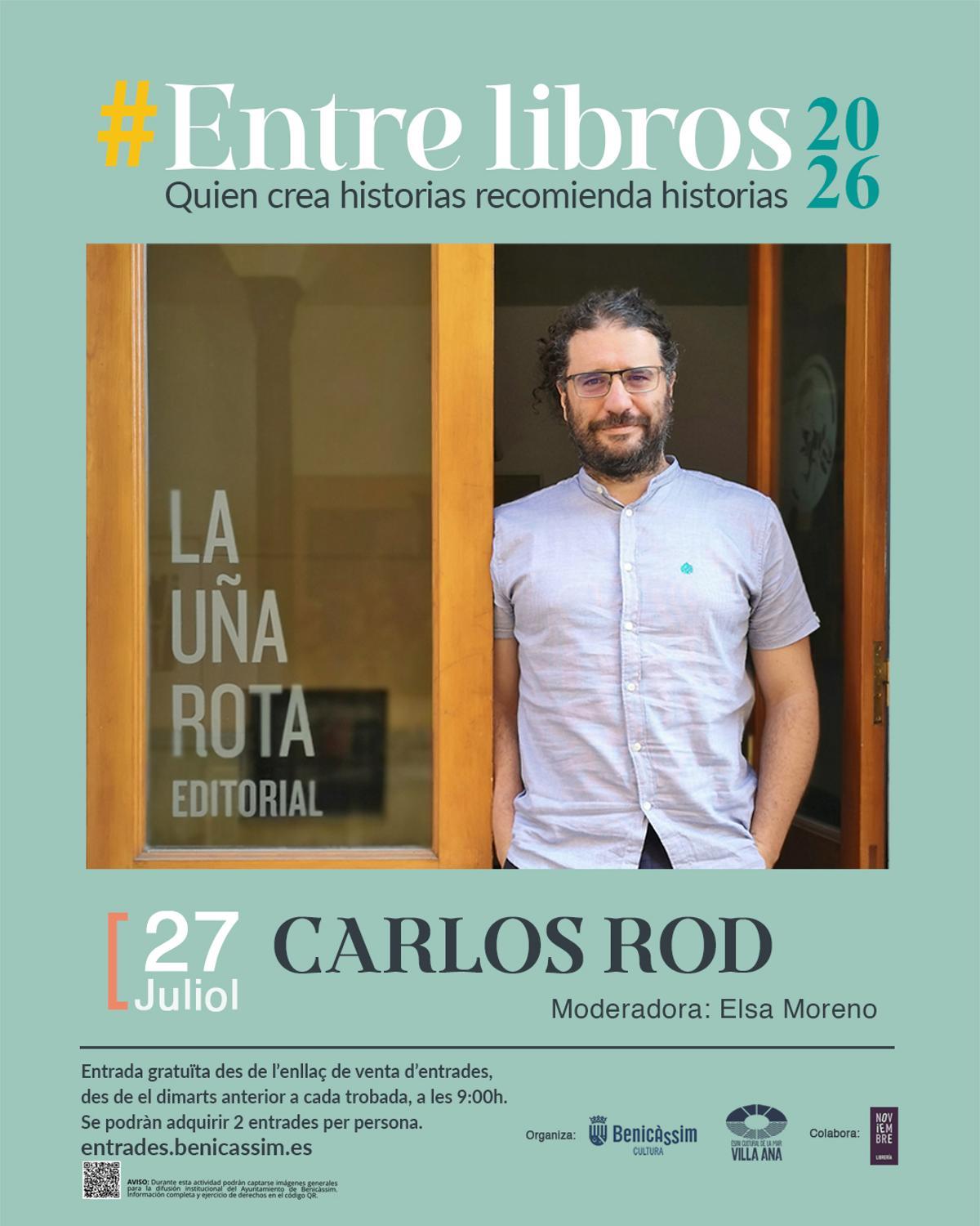 Elsa Moreno charlará con Carlos Rod este 27 de julio en Benicàssim.