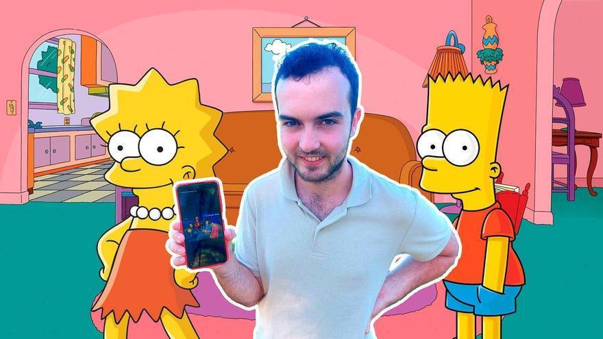 El franquino Nicolás Vidal enseña fala a los Simpson