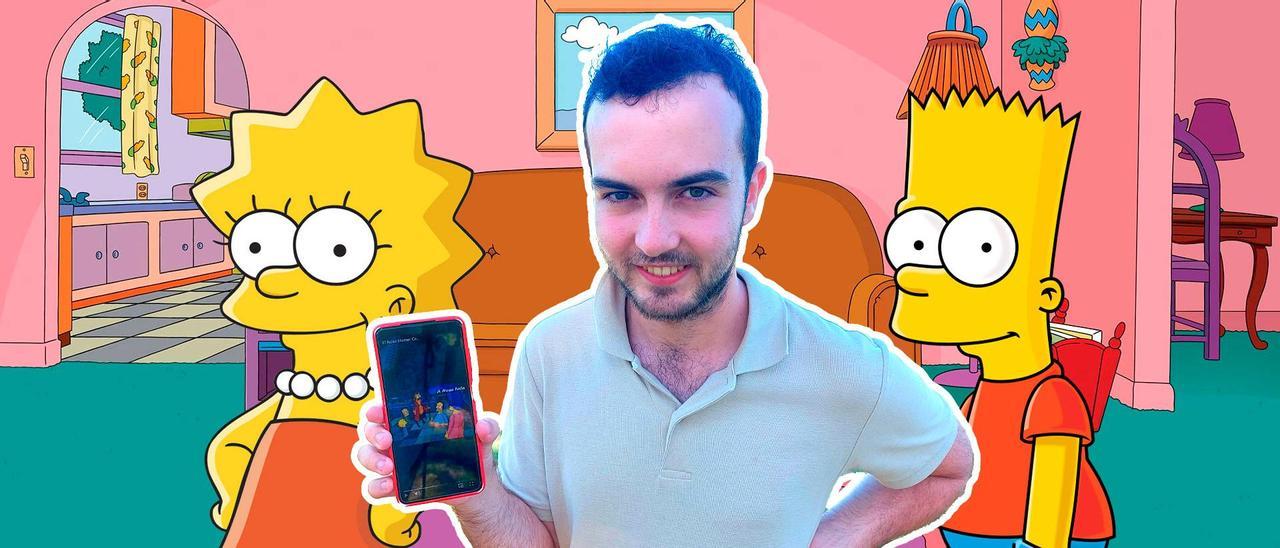 El franquino Nicolás Vidal enseña fala a los Simpson