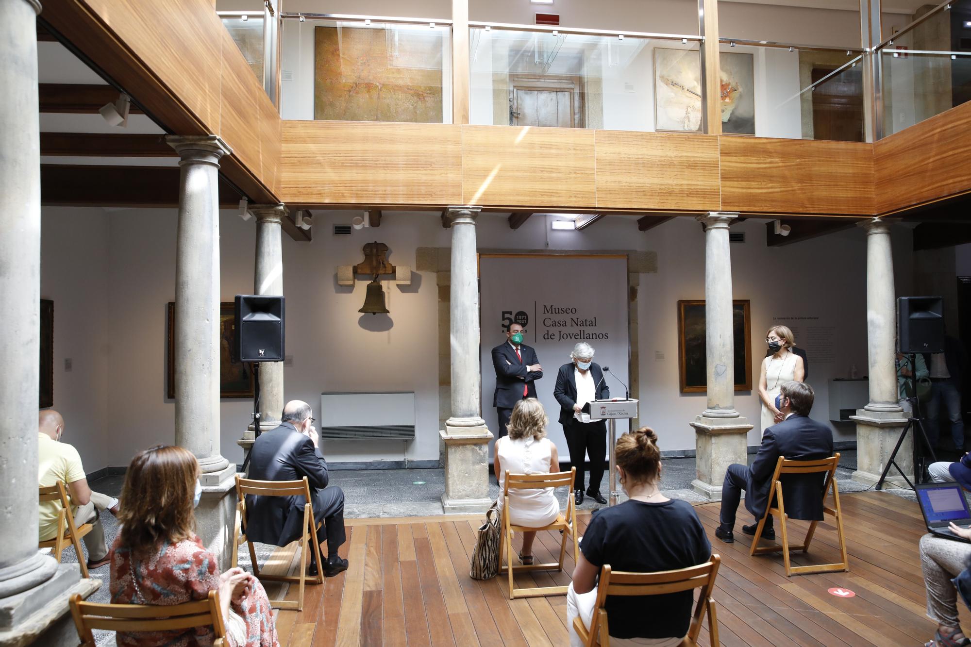 Inauguración de la exposición del retrato de Goya a Jovellanos en el arenal de San Lorenzo en la Casa Natal