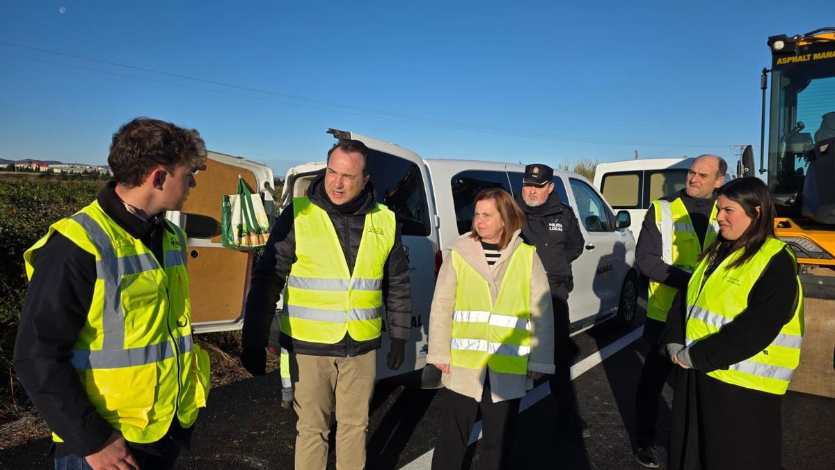 Visita a las obras de la carretera de Sollana a El Romaní.