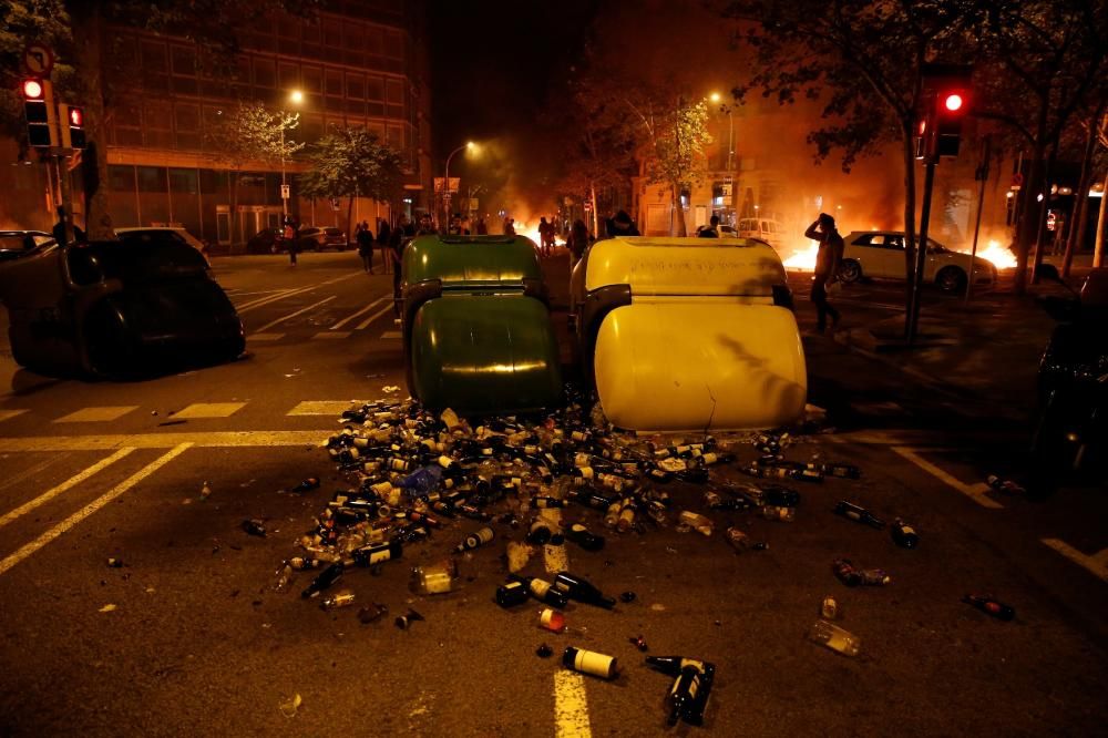 Aldarulls a Barcelona després de la manifestació contra la sentència