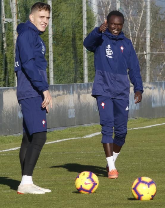 El Celta prepara en A Madroa el partido en Vallecas