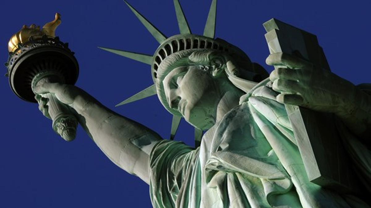 La Estatua de la Libertad, a la entrada de Nueva York.