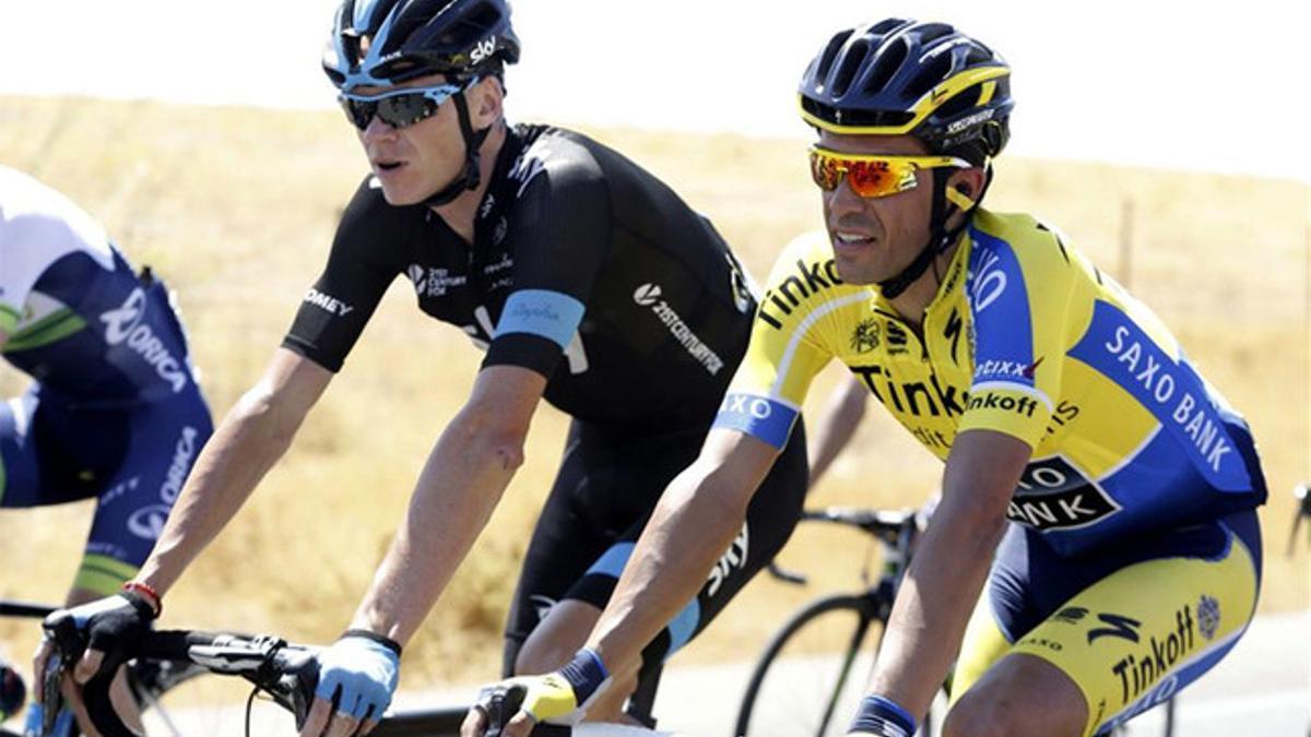 Alberto Contador, sincero en la línea de meta de Ronda