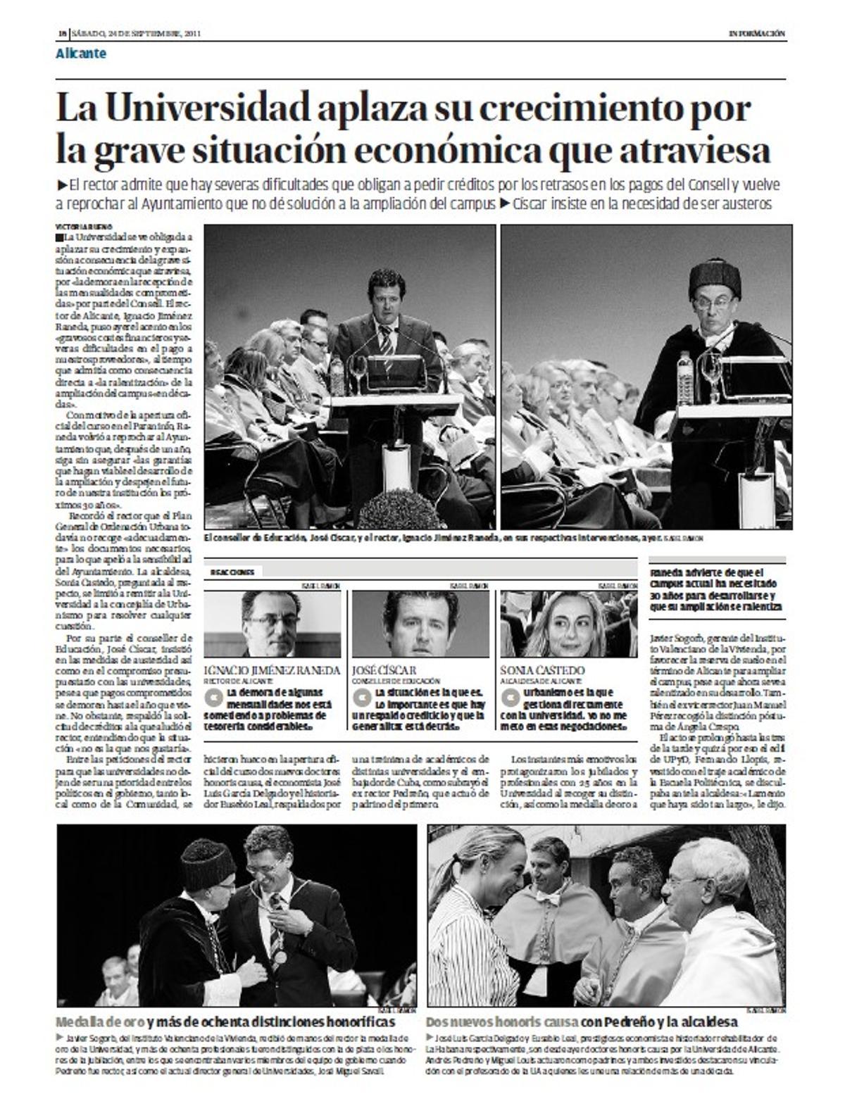 La noticia publicada en awquel momento.