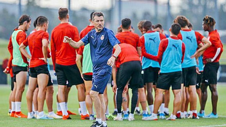 Juan Carlos Unzué, en un entrenament d&#039;aquesta setmana.