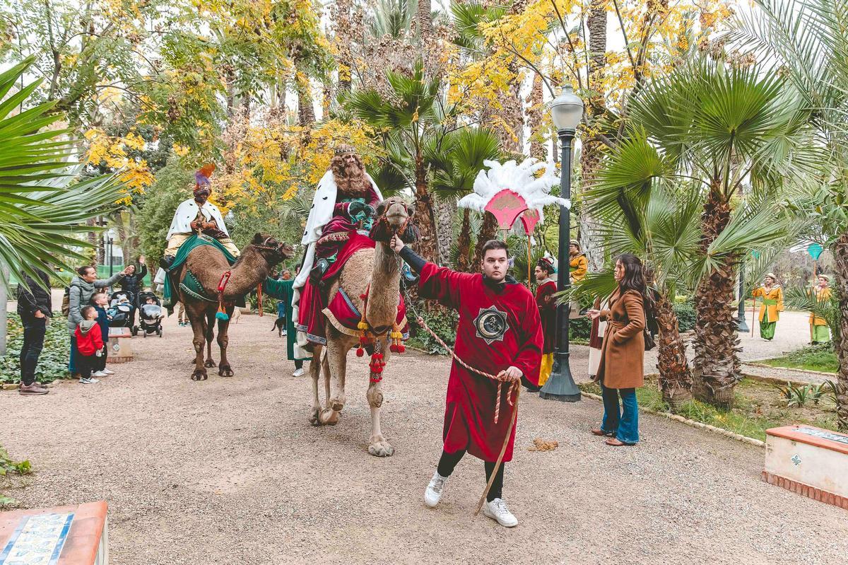 Los Reyes Magos llegan en dromedario a Elche