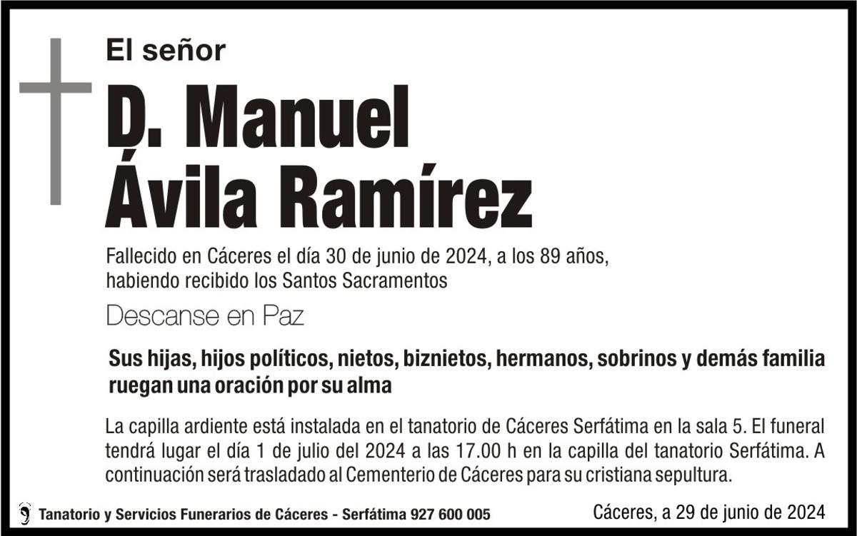 D. Manuel Ávila Ramírez