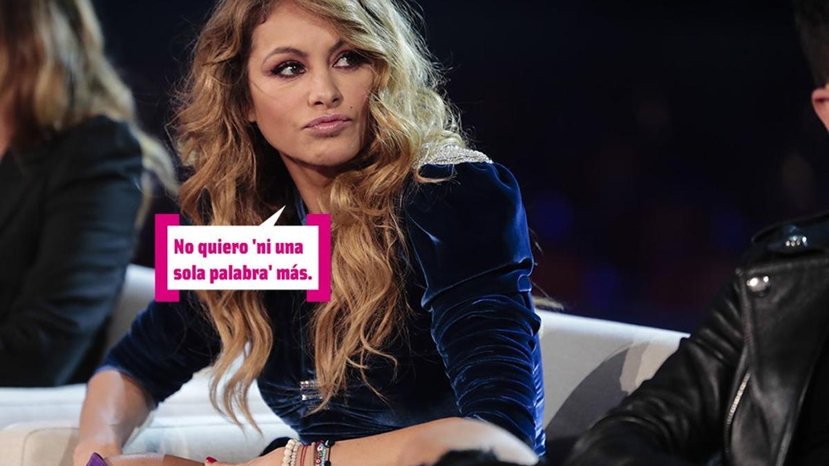 Paulina Rubio muy seria no quiere escucha 'ni una sola palabra'