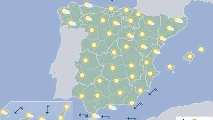 Cielos despejados y temperaturas en ascenso en Canarias