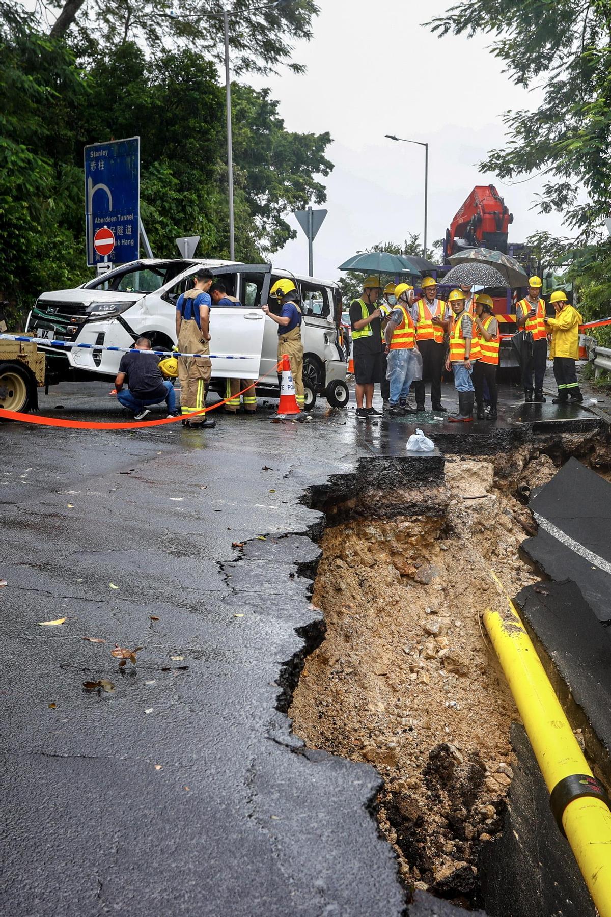 Hong Kong, gravemente inundado en el mayor temporal en 140 años