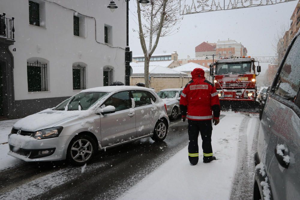 La nieve cubre la comarca de l'Alcoià