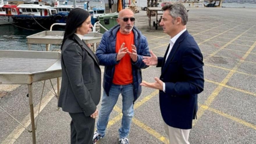 Patricia García, Javier Carro y Miguel Fidalgo, en Moaña. | FdV