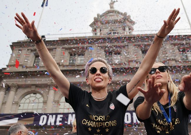 Megan Rapinoe, capitana de la selección femenina de fútbol EE UU