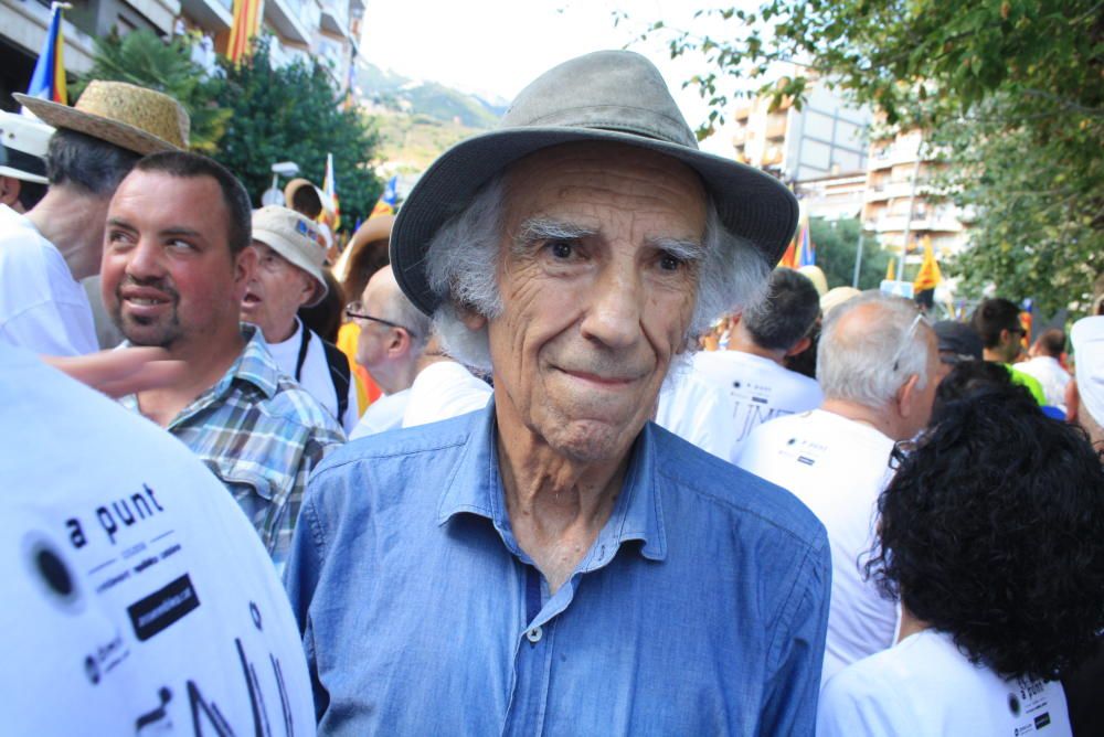 Gent de la Cerdanya a la concentració de l'11-S a Berga