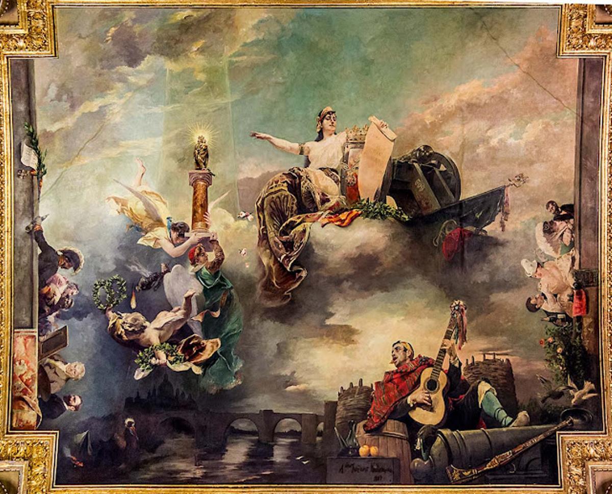 A. Ferrant, Alegoría de la ciudad de Zaragoza. Palacio de Sástago