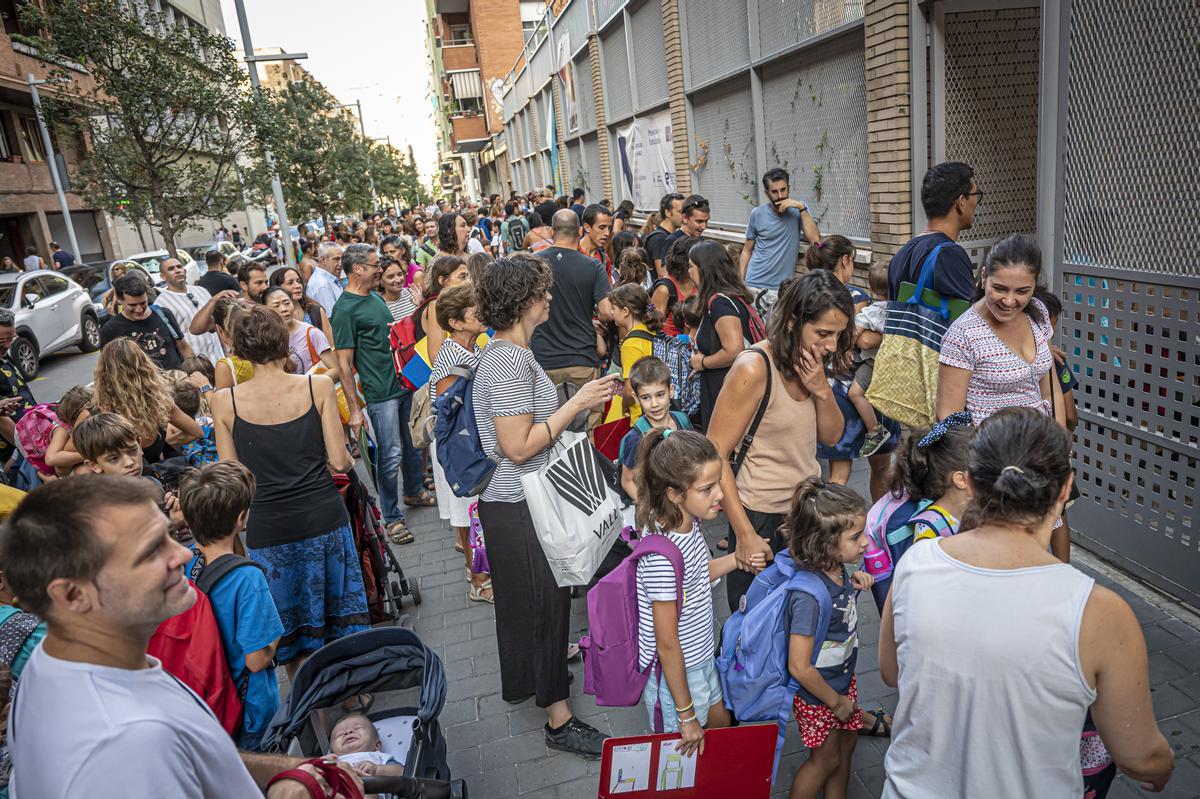 Vuelta a las aulas en el CEIP Pau Casals de Gràcia, en Barcelona.