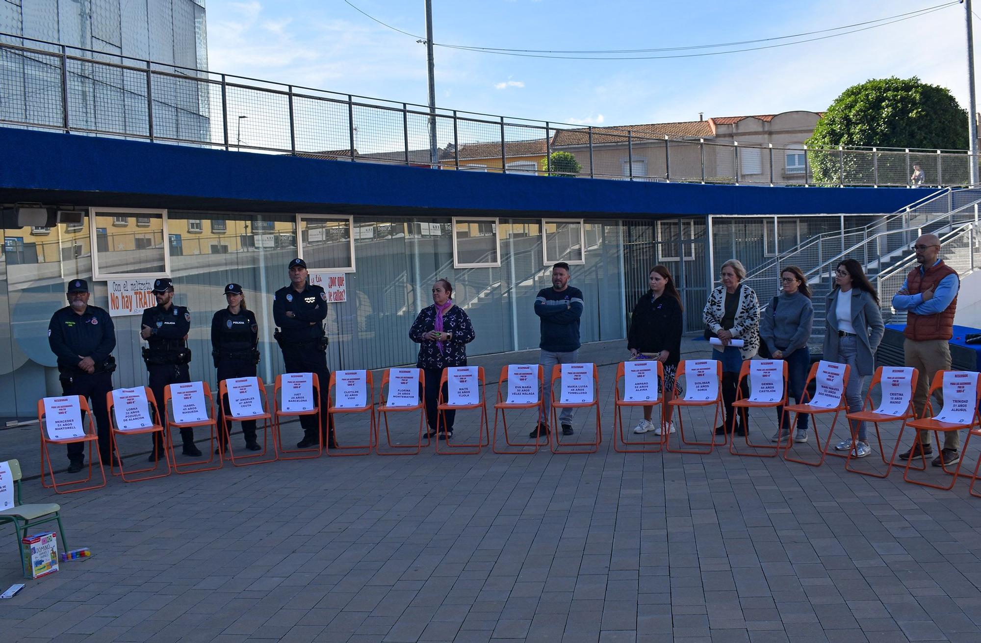 El 25 en la Región, en imágenes: así conmemoran los municipios el Día de la Eliminación de la Violencia contra la Mujer