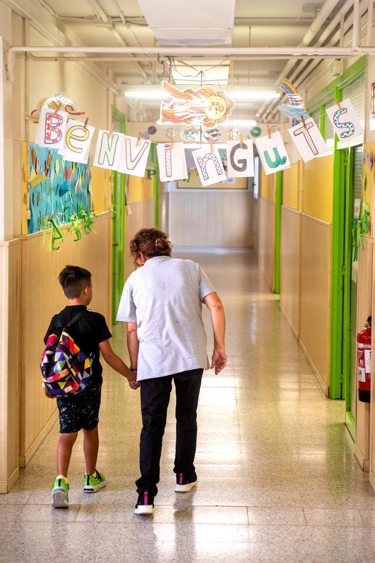 Primer día de colegio en la escuela Joan XXIII de Lleida