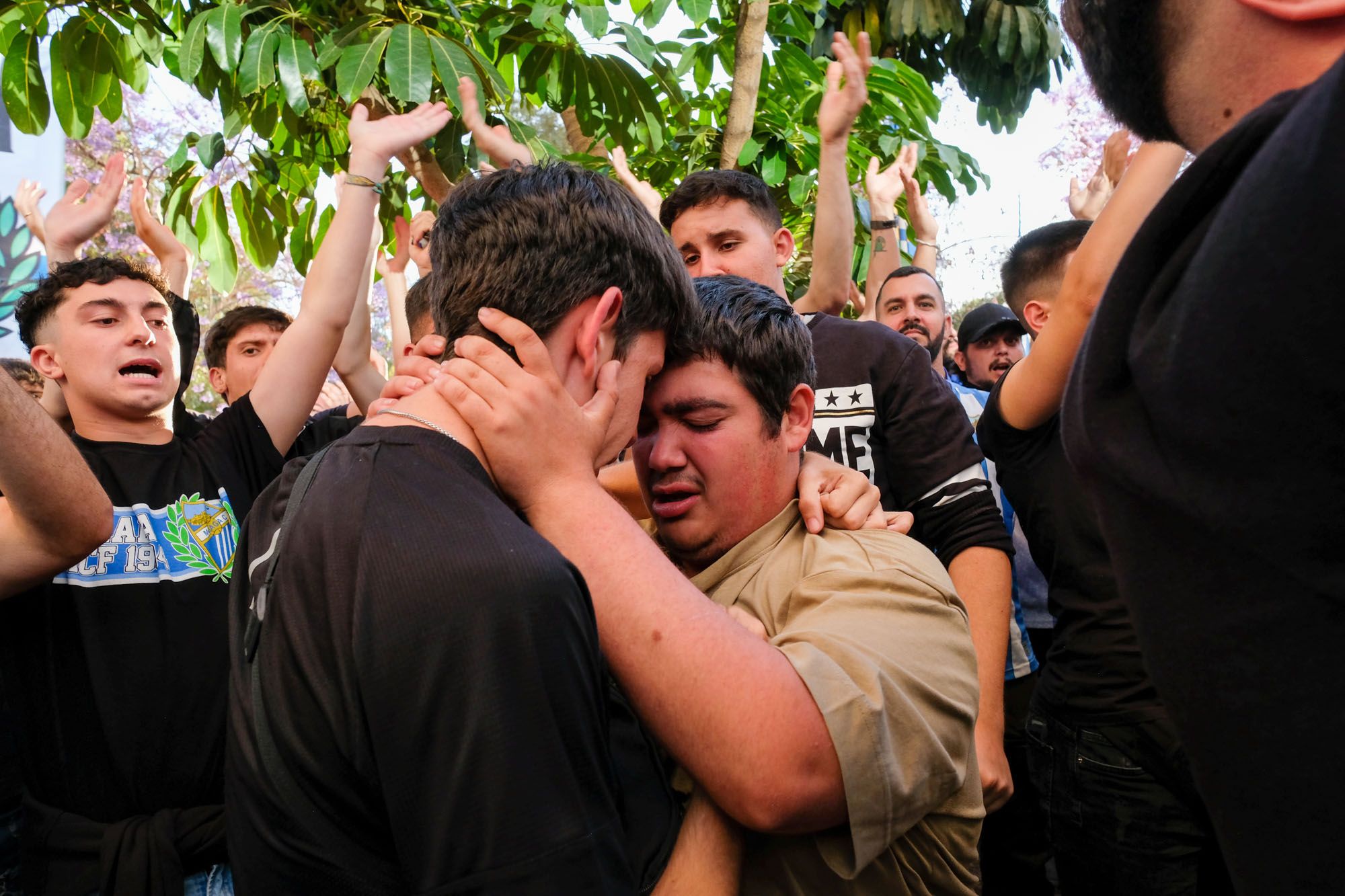 La protesta de la afición antes del Málaga CF - CD Mirandés, en imágenes