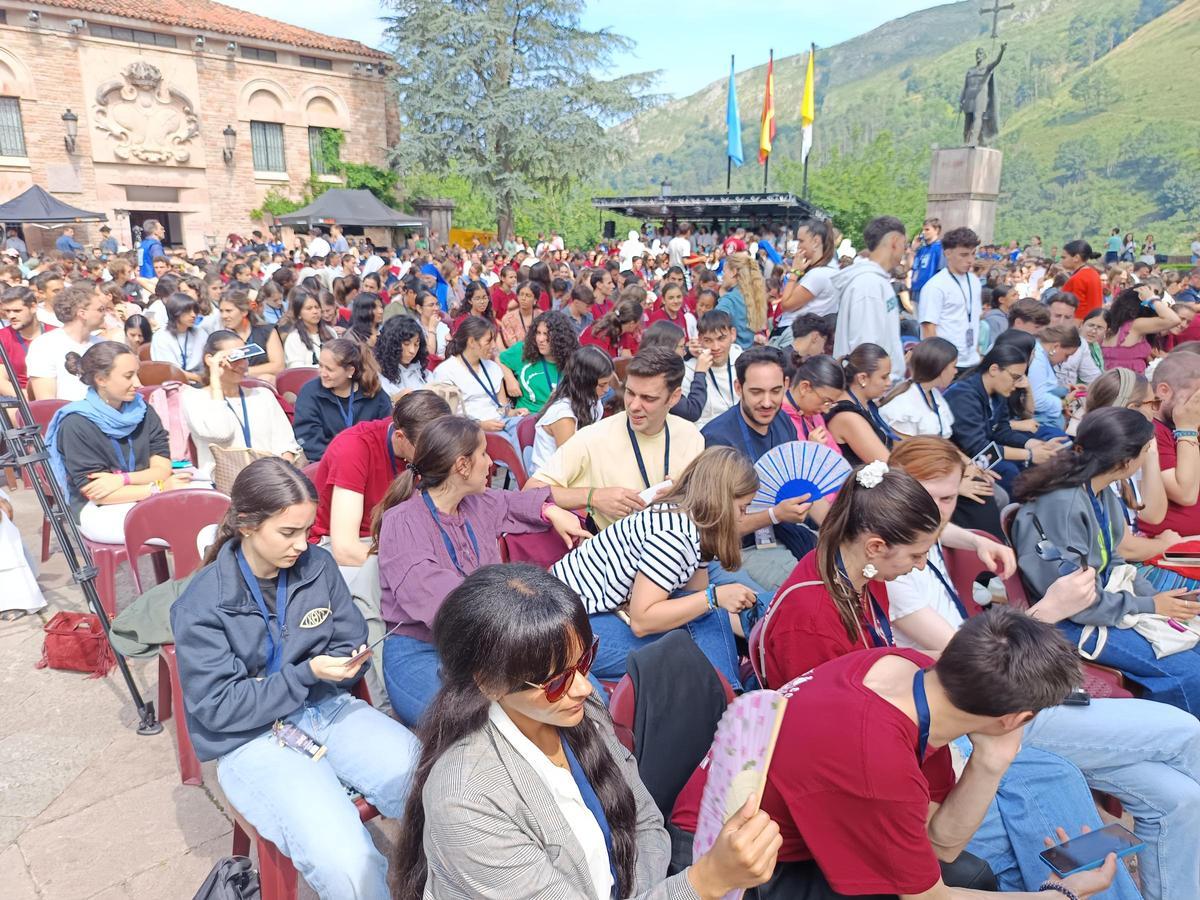 Algunos de los asistentes a la JEMJ en Covadonga el año pasado.