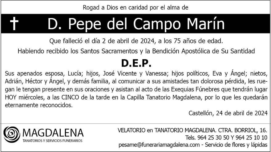 D. Pepe del Campo Marín