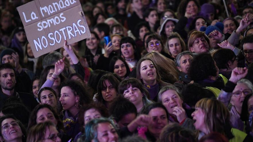 Protesta contra la violencia machista en España.