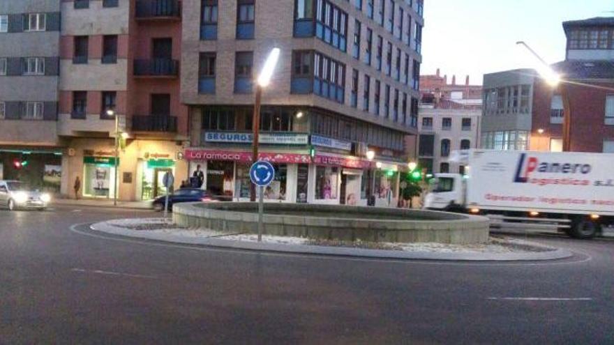 La plaza de Alemania, a primera hora de la mañana